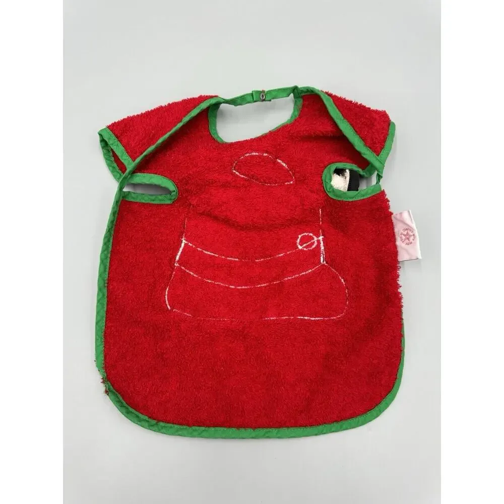 VTG Christmas Large Pullover CLOTH BIB Mullin Square Kids Baby‎ Bib READ DETAILS